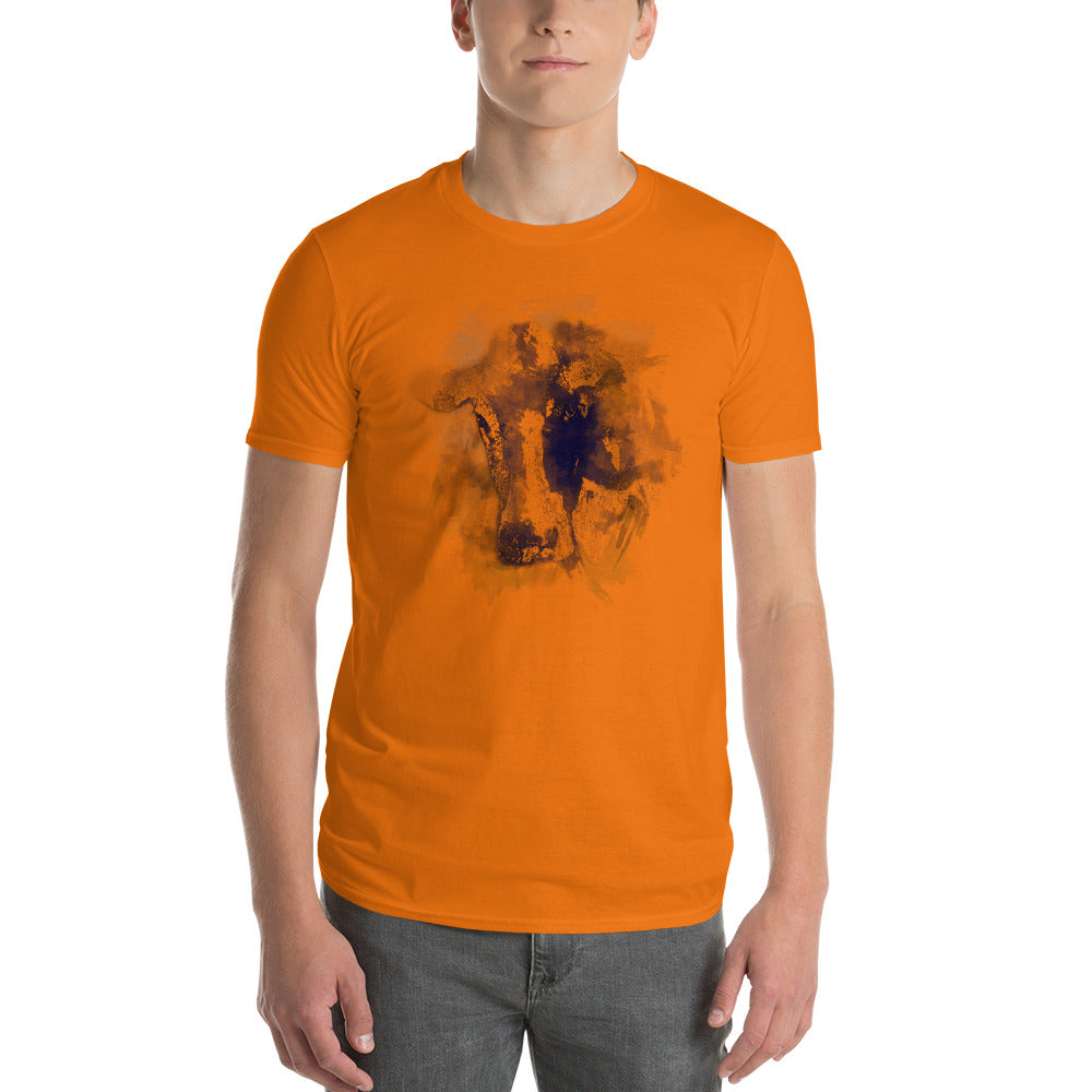 Watercolor Holstein Cow Men's Short-Sleeve T-Shirt