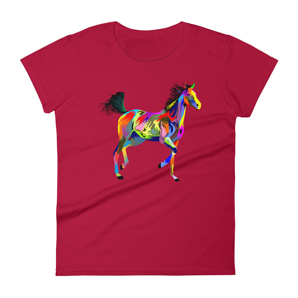 Painted Running Horse Women's T-shirt