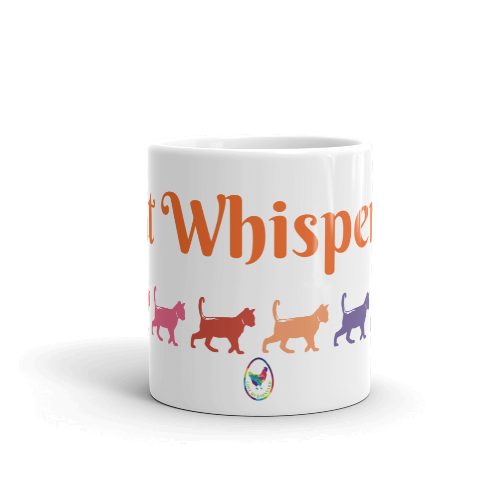 Cat Whisperer Glossy White Coffee Mug