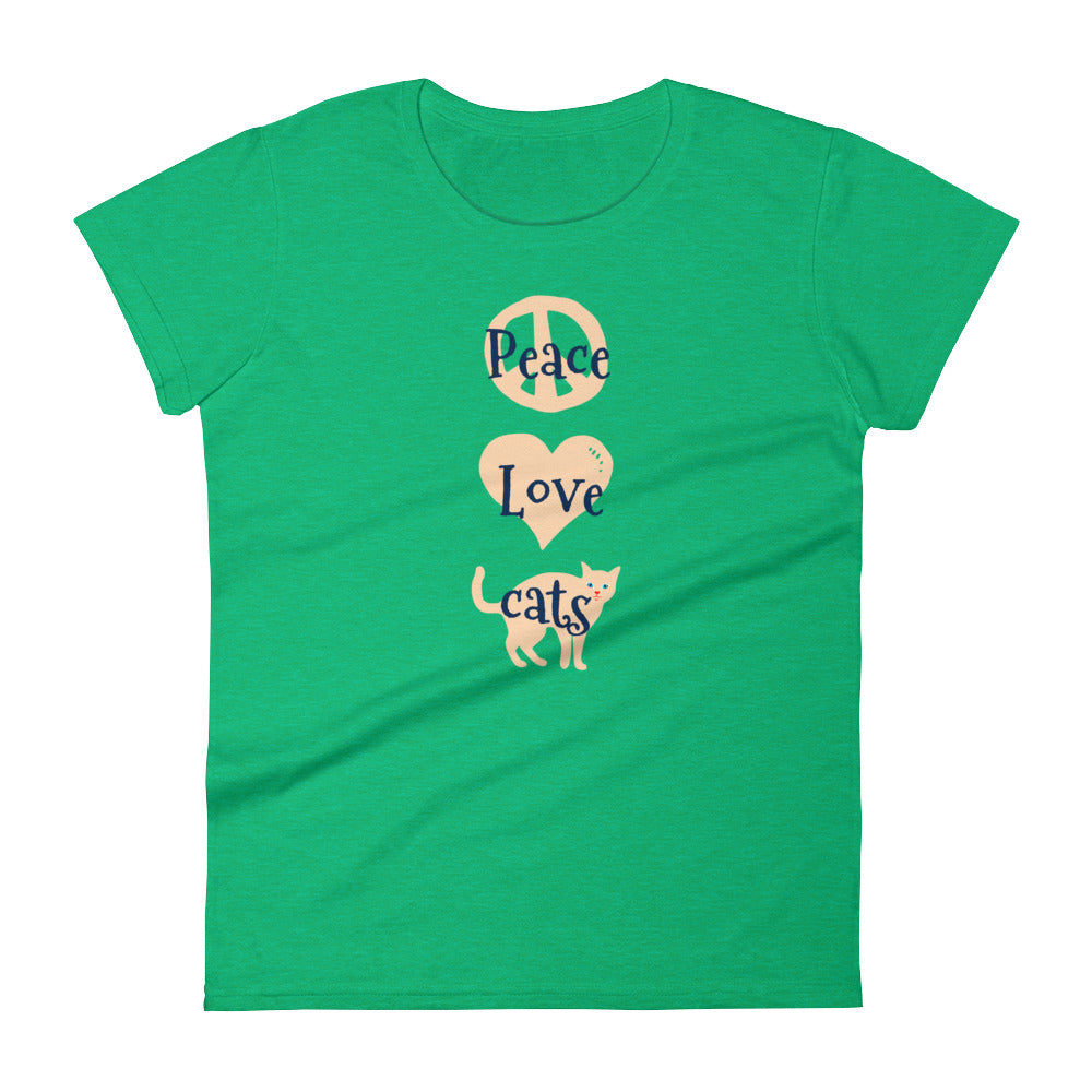 Peace Love Cats Women's T-shirt