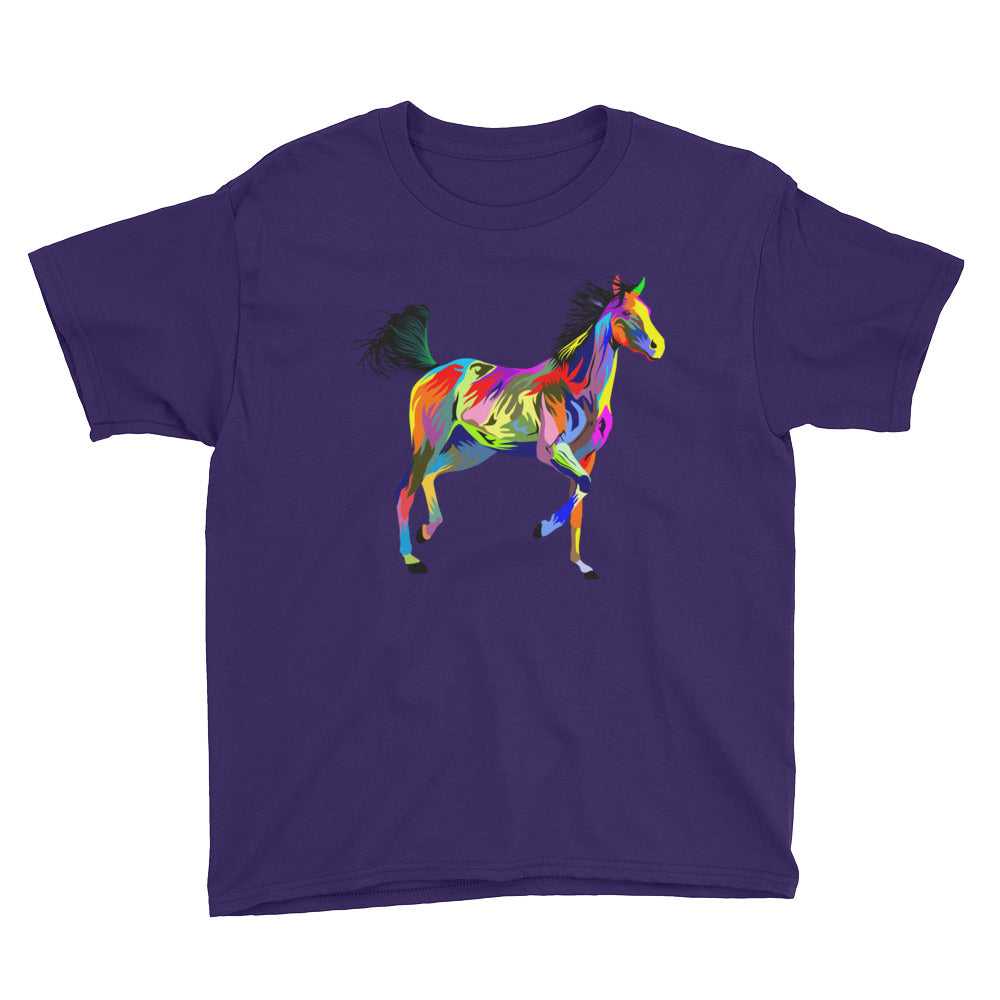 Painted Running Horse Kid's Soft Cotton Tee