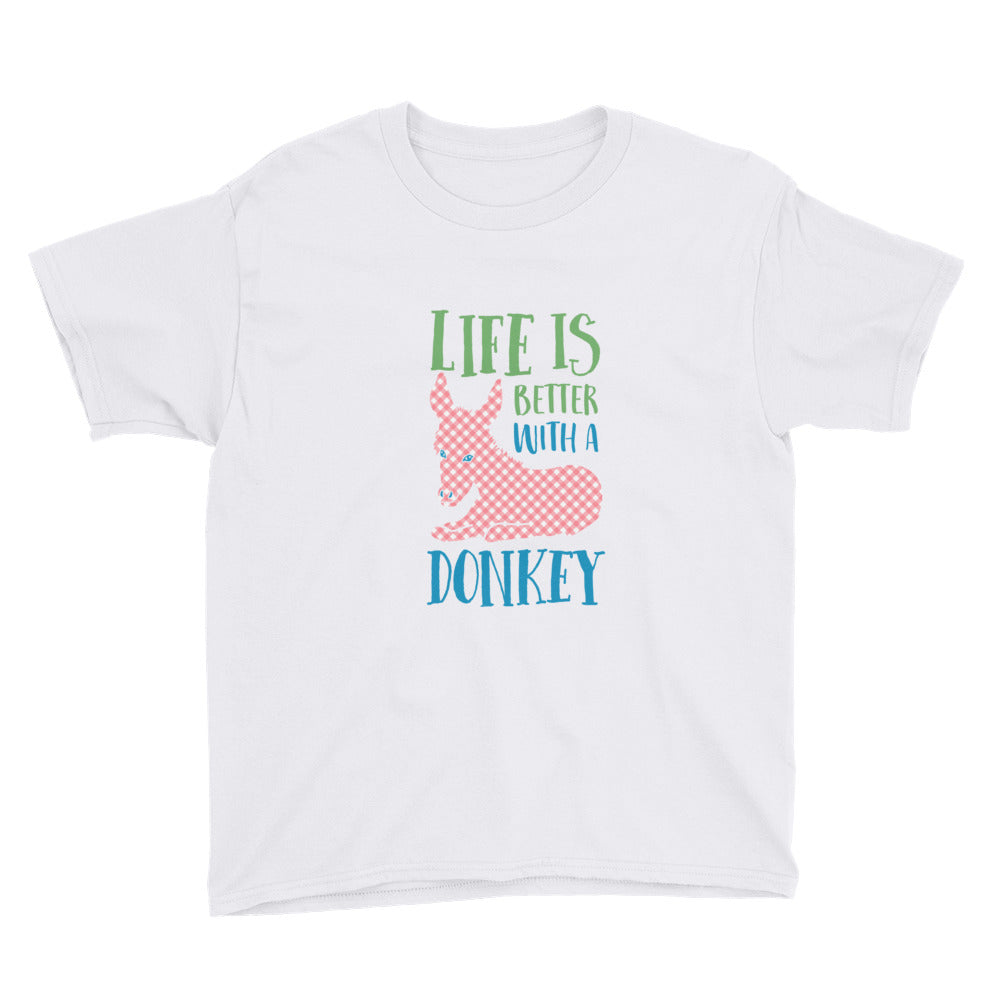 Life Is Better With A Donkey Kids' Soft Cotton Tee
