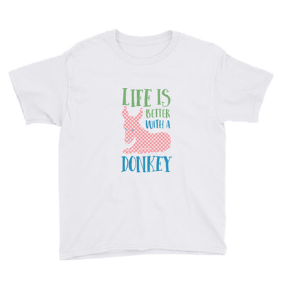 Life Is Better With A Donkey Kids' Soft Cotton Tee
