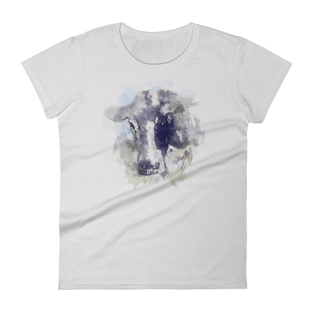 Watercolor Holstein Cow Women's T-shirt