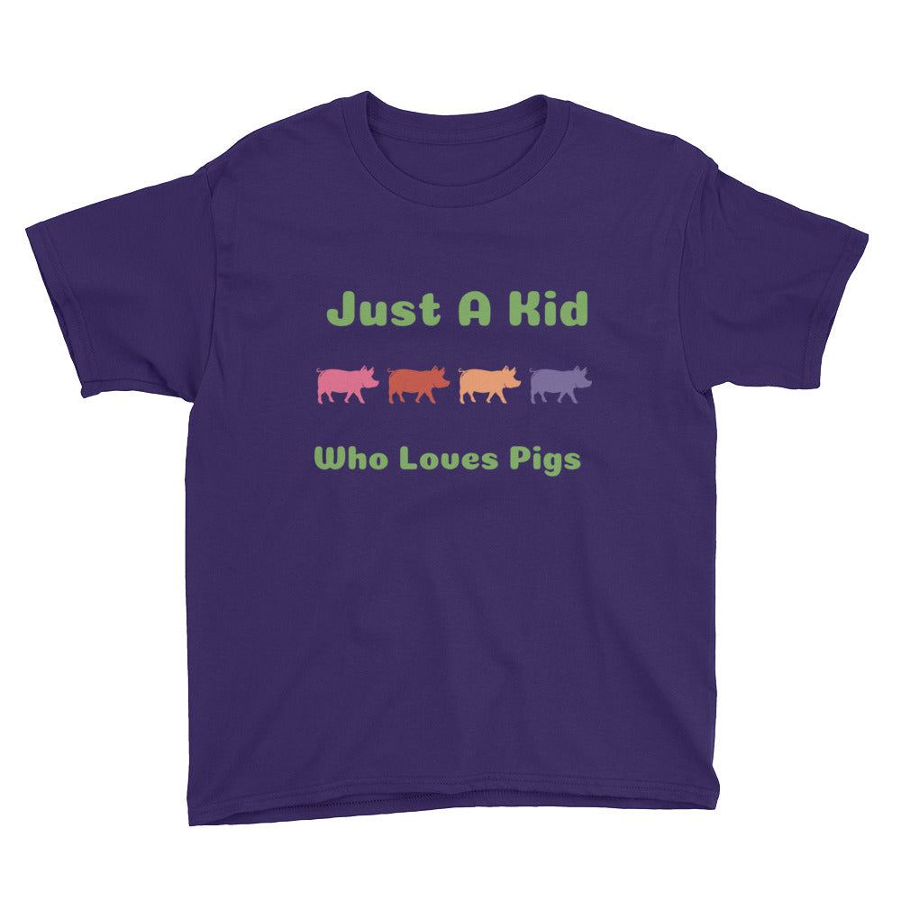 Just A Kid Who Loves Pigs Soft Cotton Tee